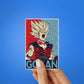 Golden Aura Warrior Glitter Sticker