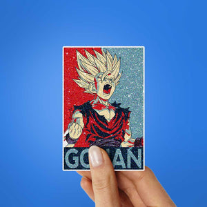 Golden Aura Warrior Glitter Sticker - Glitter Stickers | STICK IT UP
