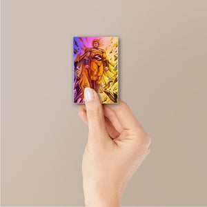 Golden Figure Glow Holographic Stickers - Holographic stickers | STICK IT UP