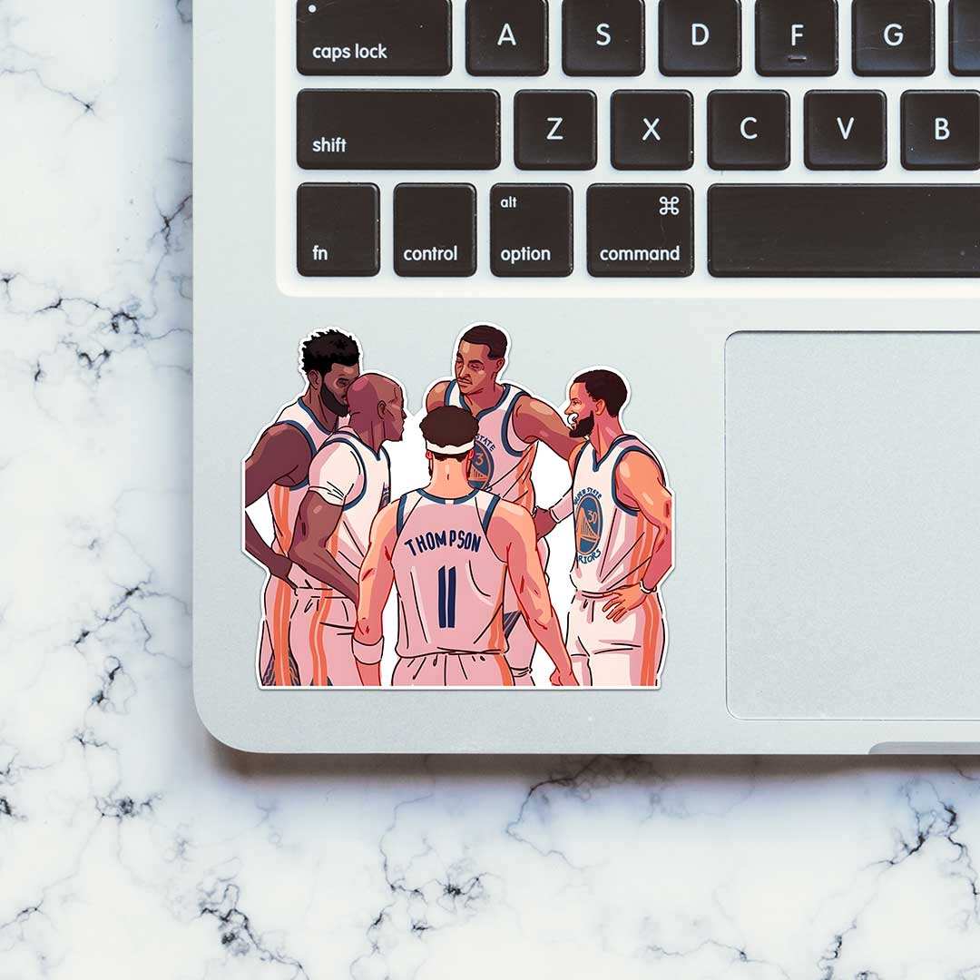Golden State Warriors Team Sticker waterproof vinyl decal for laptop, bike, car & bottle