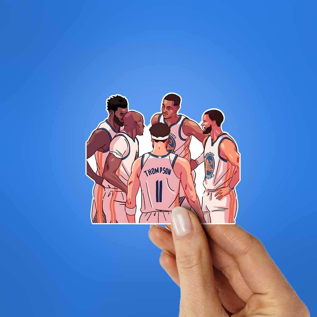 Golden State Warriors Team Sticker waterproof vinyl decal for laptop, bike, car & bottle