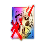 Golden Warrior Rage Holographic Stickers - Holographic stickers | STICK IT UP