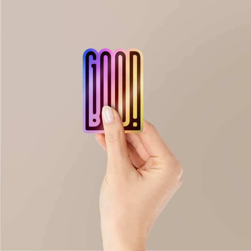 Good Bad Holographic Stickers waterproof vinyl decal for laptop, bike, car & bottle
