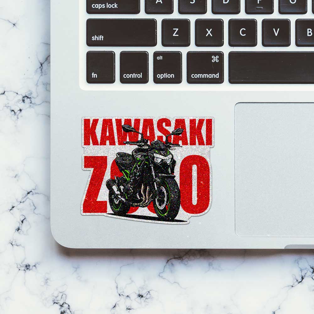 Green Black Sportbike Glitter Sticker - Glitter Stickers | STICK IT UP