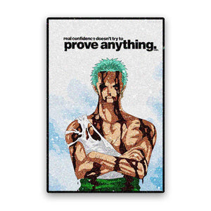 Green Haired Swordsman Glitter Sticker - Glitter Stickers | STICK IT UP