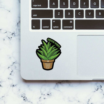 Green Vibes Sticker - STICK IT UP
