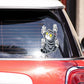 Grey Cat Bumper Sticker waterproof vinyl decal for laptop, bike, car & bottle