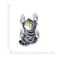 Grey Cat Bumper Sticker waterproof vinyl decal for laptop, bike, car & bottle