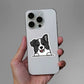Grey puppy Sticker waterproof vinyl decal for laptop, bike, car & bottle