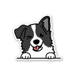 Grey puppy Sticker waterproof vinyl decal for laptop, bike, car & bottle