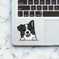 Grey puppy Sticker waterproof vinyl decal for laptop, bike, car & bottle