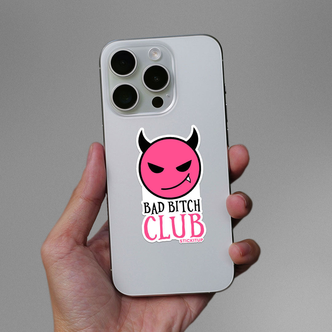 Group Bad Bitch Club Sticker waterproof vinyl decal for laptop, bike, car & bottle