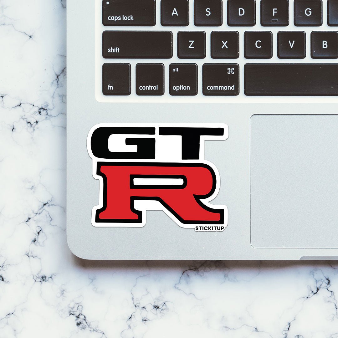 GT R Sticker waterproof vinyl decal for laptop, bike, car & bottle