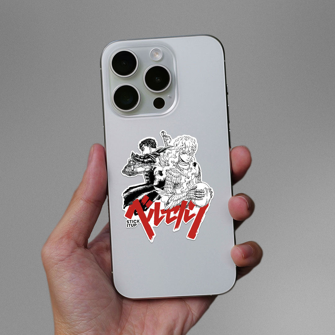 Guts And Griffith Sticker waterproof vinyl decal for laptop, bike, car & bottle