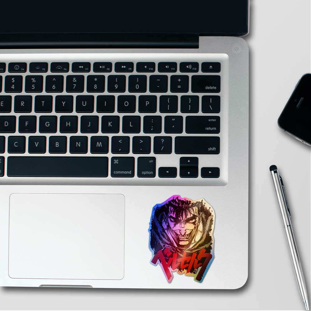 Guts Berserk Holographic Sticker waterproof vinyl decal for laptop, bike, car & bottle