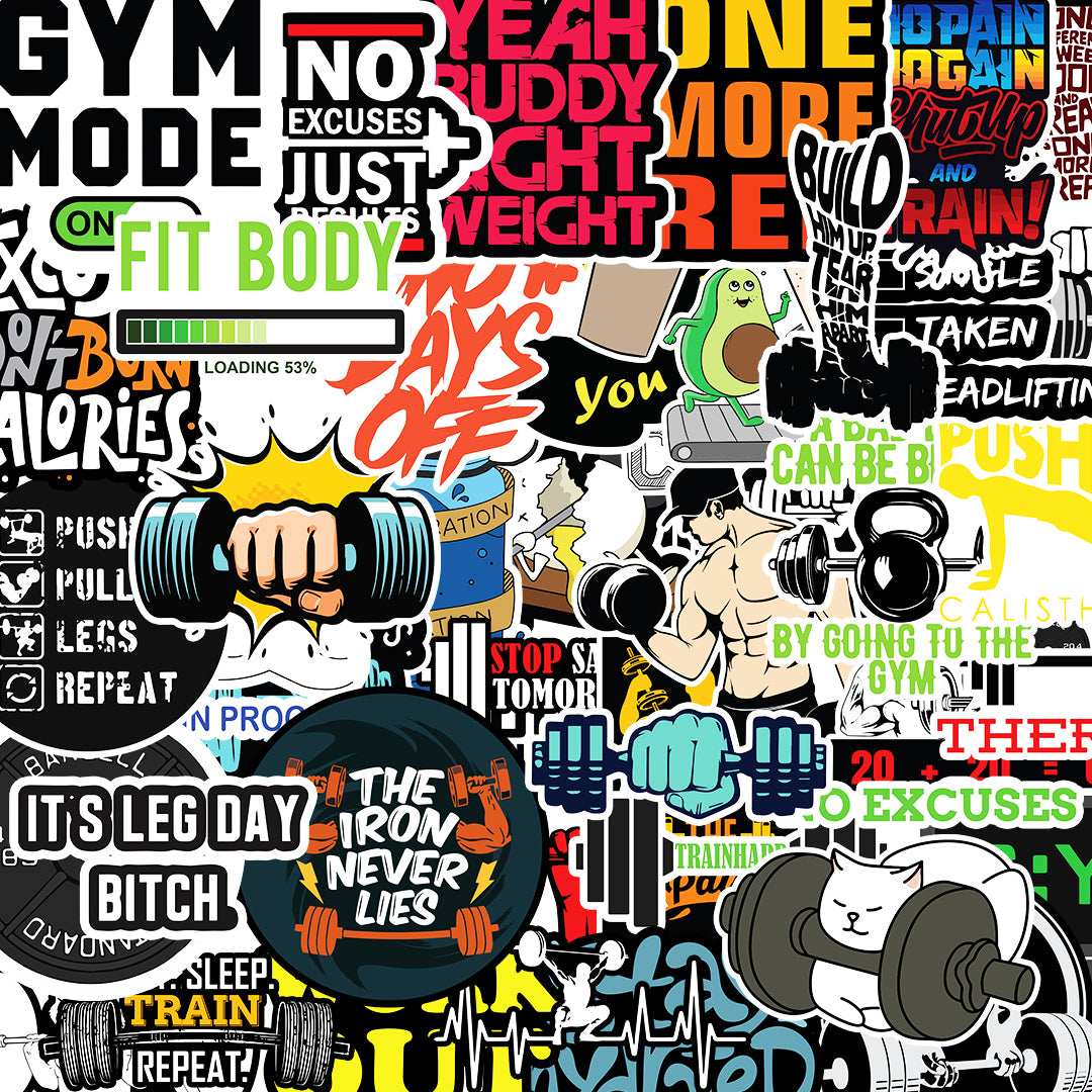 Gym Sticker Packs [50 sticker] - Sticker Packs | STICK IT UP