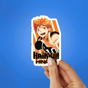 Haikyu Hinata Sticker waterproof vinyl decal for laptop, bike, car & bottle
