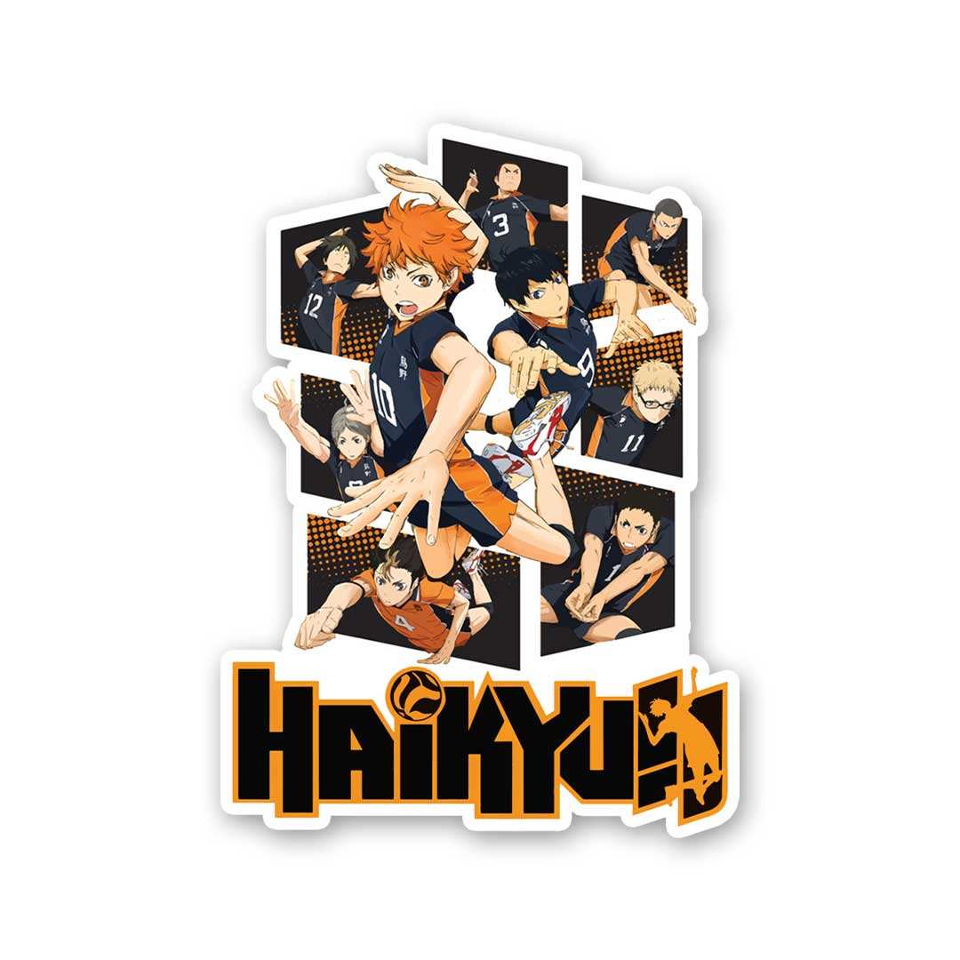 Haikyuu Squad Sticker waterproof vinyl decal for laptop, bike, car & bottle
