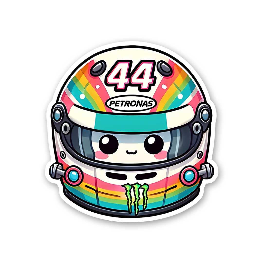 Hamilton Helmet Sticker waterproof vinyl decal for laptop, bike, car & bottle