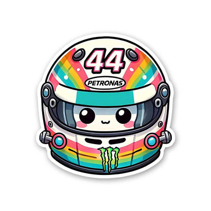Hamilton Helmet Sticker waterproof vinyl decal for laptop, bike, car & bottle