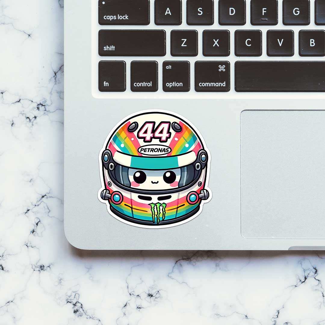 Hamilton Helmet Sticker waterproof vinyl decal for laptop, bike, car & bottle