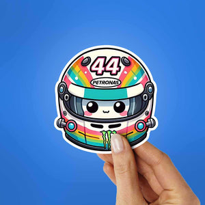 Hamilton Helmet Sticker waterproof vinyl decal for laptop, bike, car & bottle