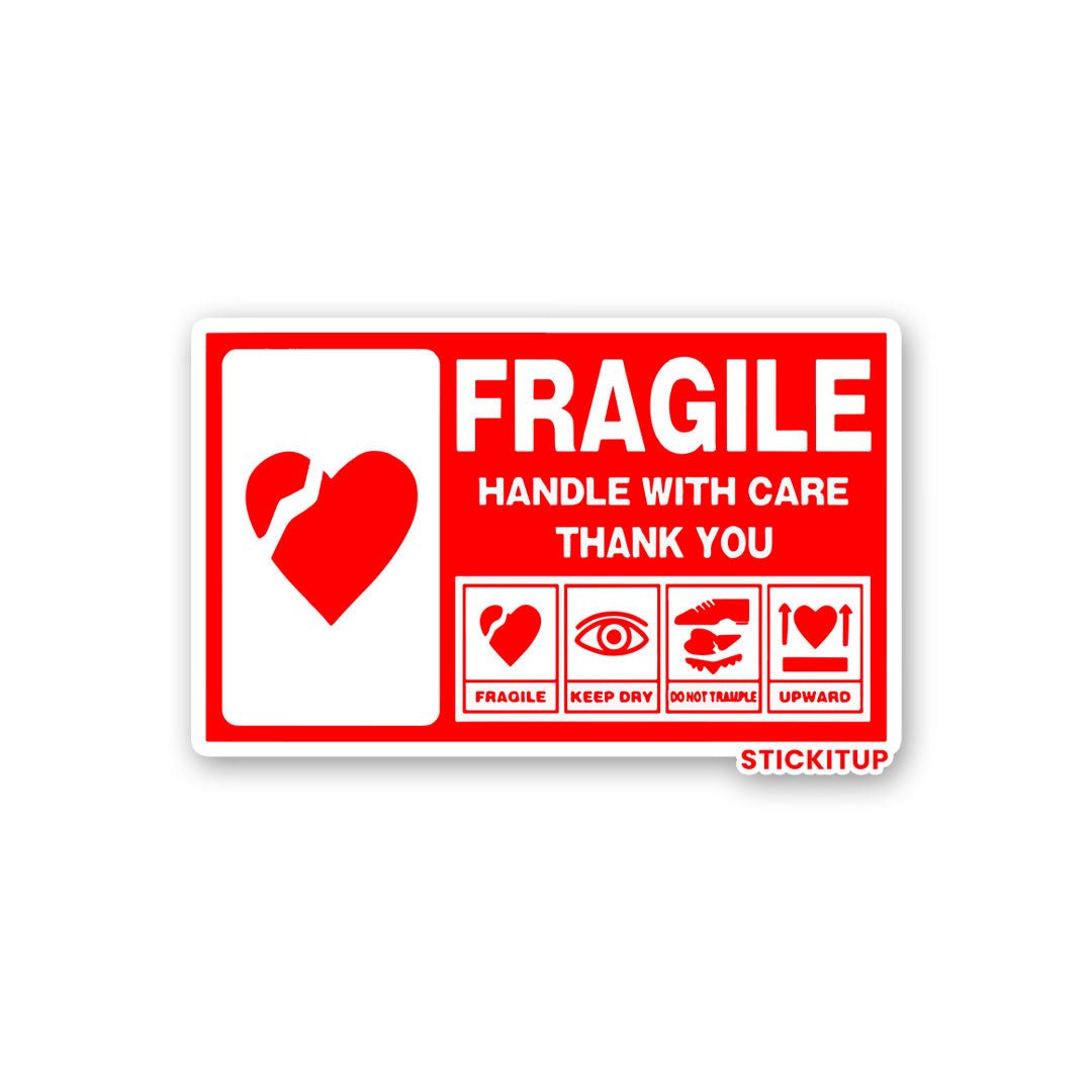 Handle With Care Sticker - Stickers | STICK IT UP