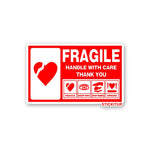Handle With Care Sticker waterproof vinyl decal for laptop, bike, car & bottle