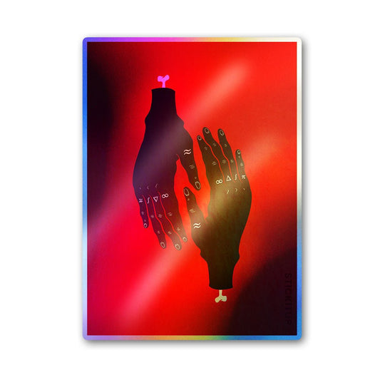 Hands Of Science Holographic Stickers - STICK IT UP