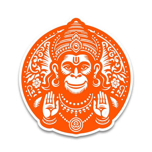 Hanuman Bumper Sticker waterproof vinyl decal for laptop, bike, car & bottle