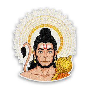 Hanuman Golden Halo Glitter Sticker - Glitter Stickers | STICK IT UP