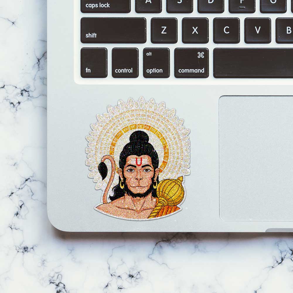 Hanuman Golden Halo Glitter Sticker - Glitter Stickers | STICK IT UP