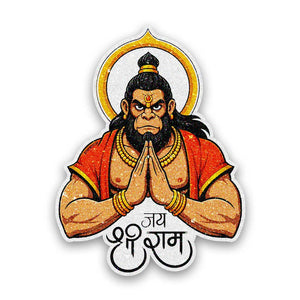 Hanuman In Prayer Glitter Sticker - Glitter Stickers | STICK IT UP
