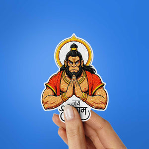 Hanuman In Prayer Glitter Sticker - Glitter Stickers | STICK IT UP