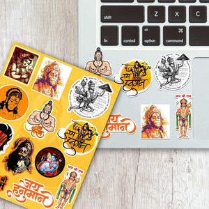 Hanuman Mini Sticker Sheet waterproof vinyl decal for laptop, bike, car & bottle