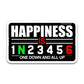 Happiness Bumper Sticker - STICK IT UP