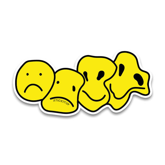 Happy fece Bumper Sticker - STICK IT UP