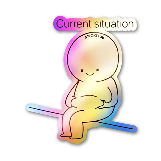 Happy & Heavy Holographic Stickers - STICK IT UP