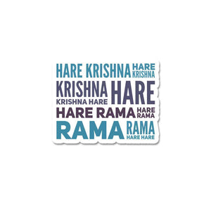 Hare Krishna Hare Rama Sticker waterproof vinyl decal for laptop, bike, car & bottle