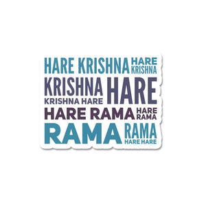 Hare Krishna Hare Rama Sticker waterproof vinyl decal for laptop, bike, car & bottle