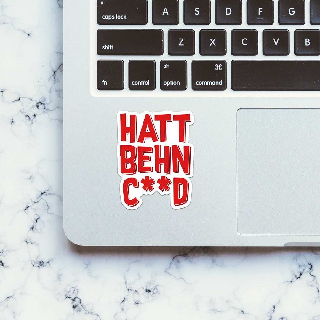 Hatt Sticker waterproof vinyl decal for laptop, bike, car & bottle