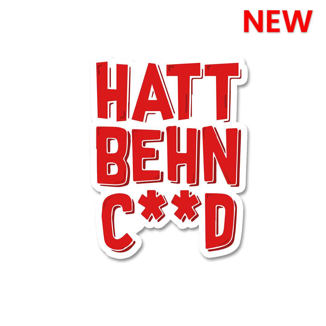 Hatt Sticker waterproof vinyl decal for laptop, bike, car & bottle