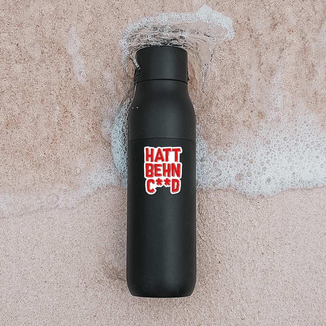 Hatt Sticker waterproof vinyl decal for laptop, bike, car & bottle