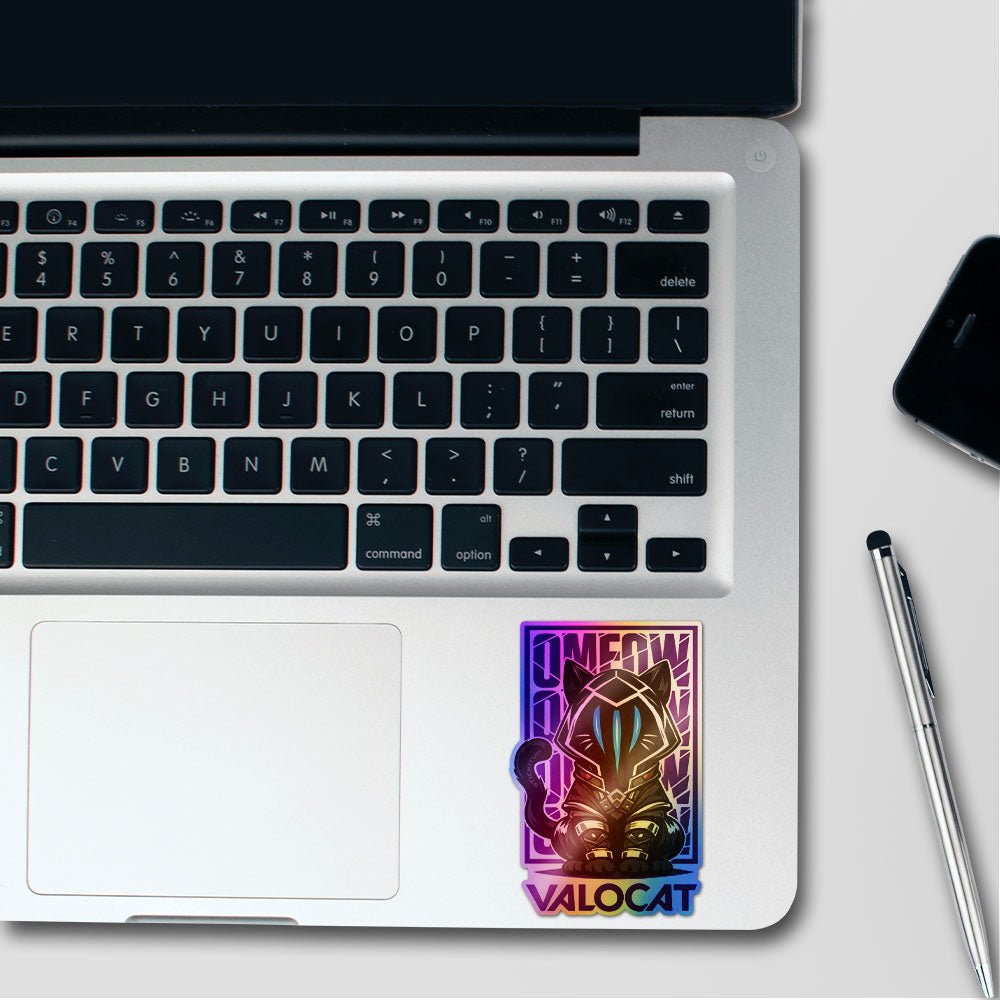 Headshot Kitty Holographic Stickers - Holographic stickers | STICK IT UP