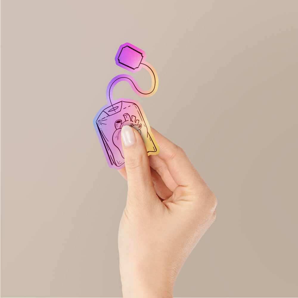 Heart Holographic Stickers waterproof vinyl decal for laptop, bike, car & bottle