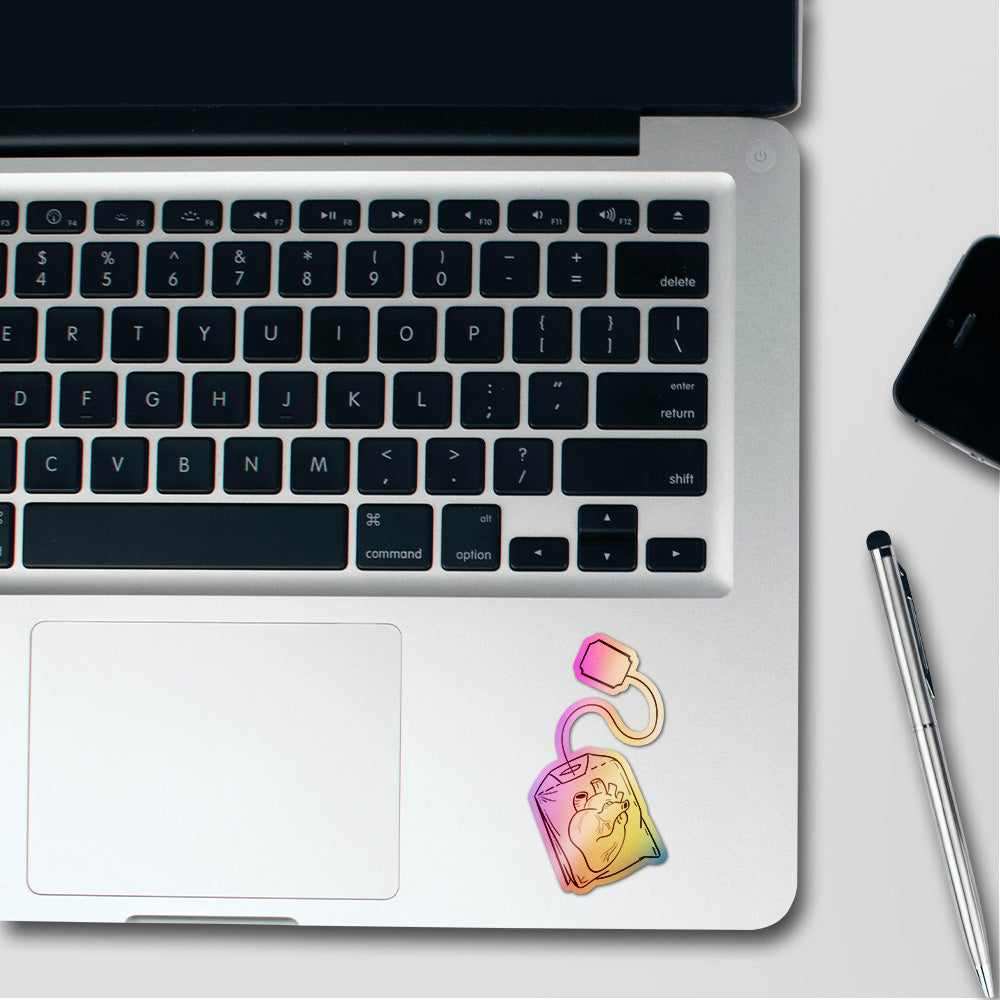 Heart Holographic Stickers waterproof vinyl decal for laptop, bike, car & bottle