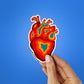 HEART ON FIRE Sticker waterproof vinyl decal for laptop, bike, car & bottle