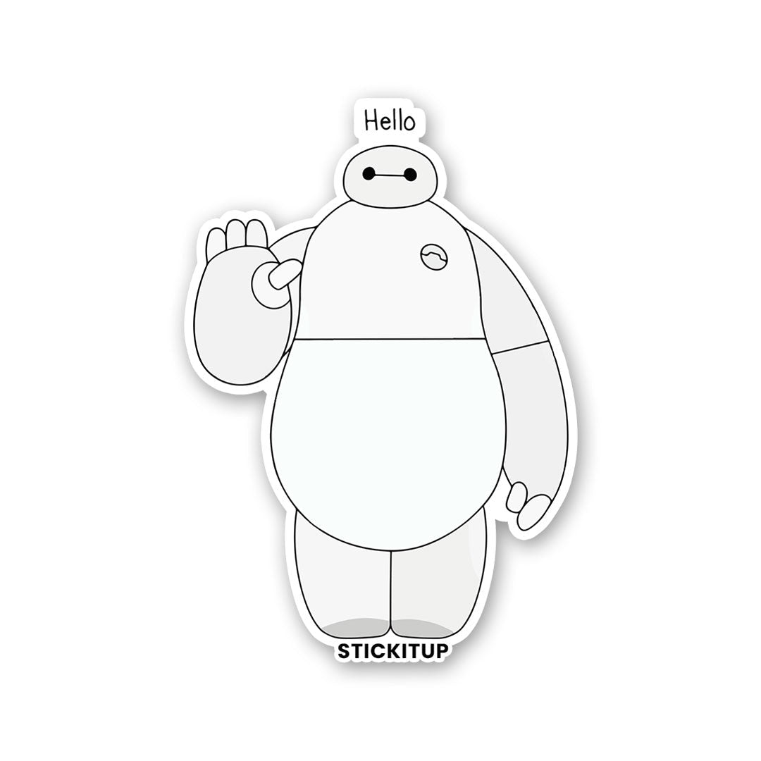 Hello 1.0 Sticker waterproof vinyl decal for laptop, bike, car & bottle