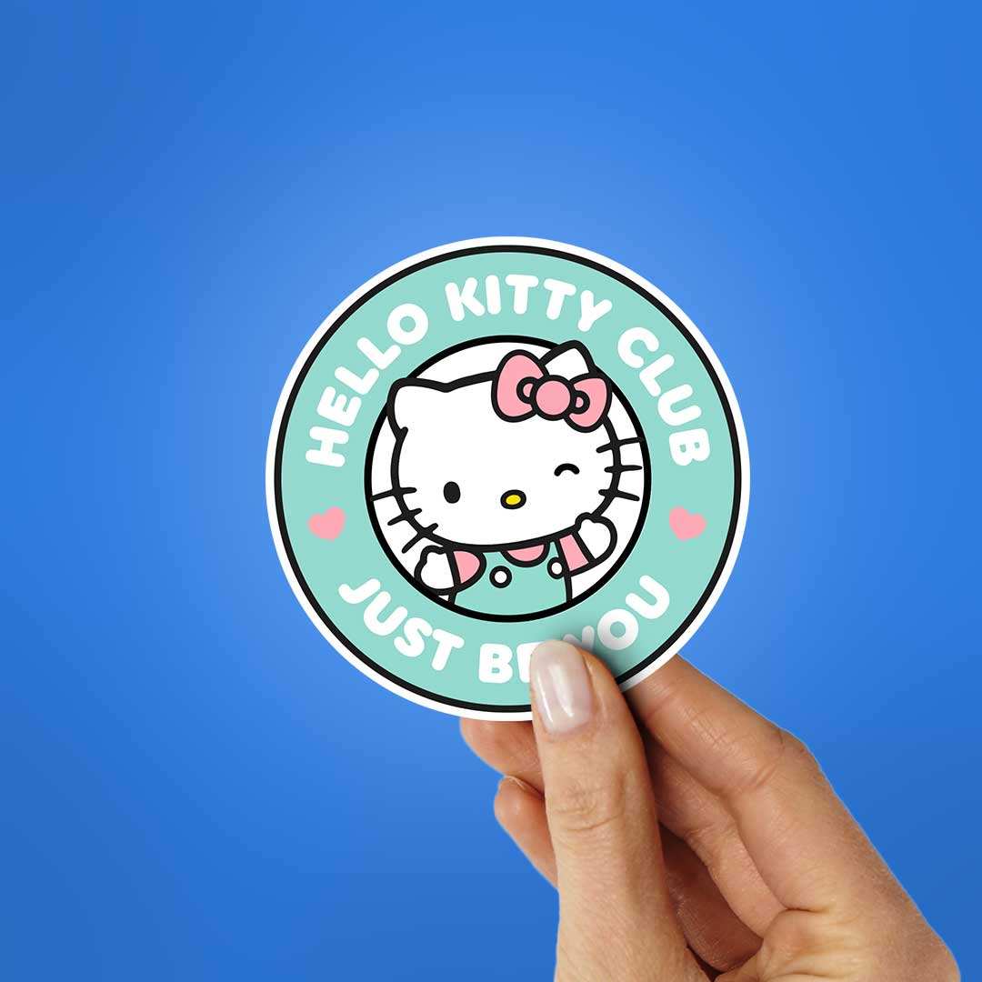 Hello Kitty Club Sticker waterproof vinyl decal for laptop, bike, car & bottle