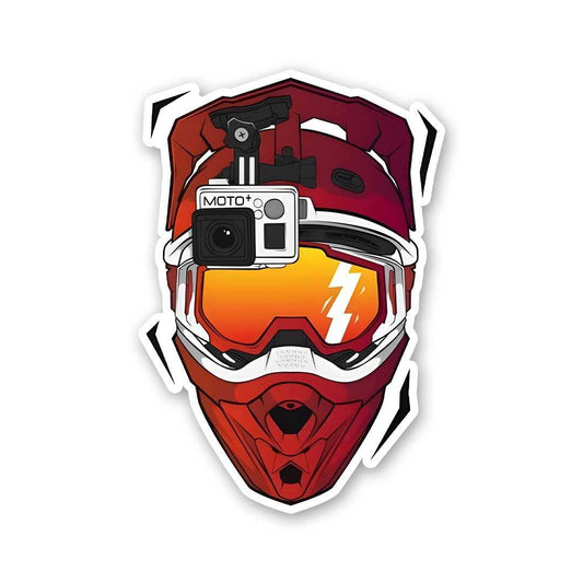 Helmet With Gopro Sticker - STICK IT UP